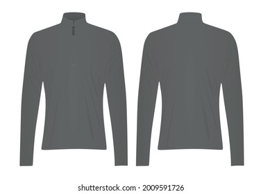 Grey  top sweatshirt. vector illustration 