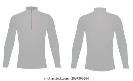 Grey  top sweatshirt. vector illustration 