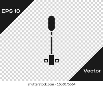 Grey Torch flame icon isolated on transparent background. Symbol fire hot, flame power, flaming and heat.  Vector Illustration