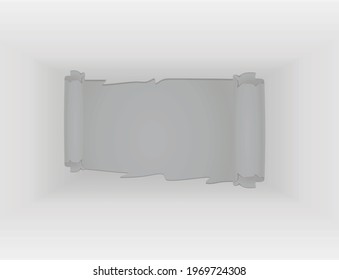 Papel gris roto. ilustración vectorial