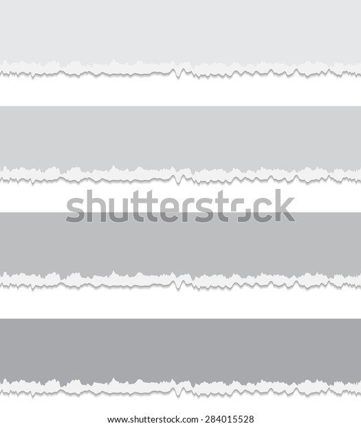 Grey Torn Papers Set Stock Vector (Royalty Free) 284015528 | Shutterstock