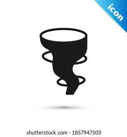 Grey Tornado icon isolated on white background.  Vector