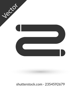 Grey Towel icon isolated on white background.  Vector Illustration