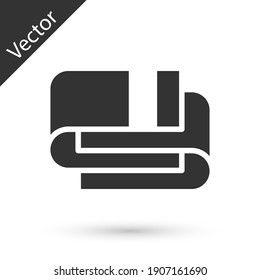 Grey Towel stack icon isolated on white background. Vector.