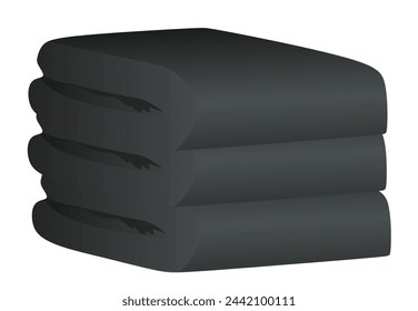 Graue Handtücher Set. Vektor-Illustration