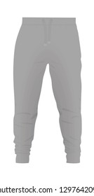 Grey tracksuit bottom. vector illustration