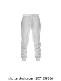 Grey tracksuit bottom. vector illustration