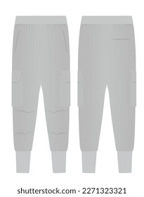 Grey  tracksuit bottom. vector illustration
