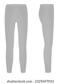 Grey  tracksuit bottom. vector illustration
