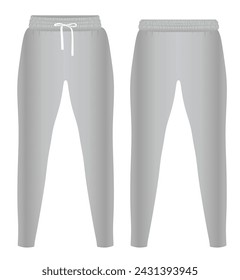 Grey tracksuit bottom. vector illustration