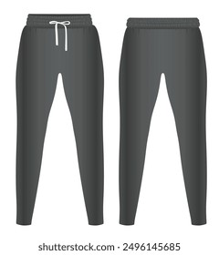 Pantalón de chándal gris. Ilustración vectorial
