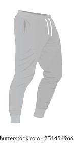 Cinza tracksuit inferior. ilustração vetorial