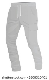Grey tracksuit bottom. vector illustration
