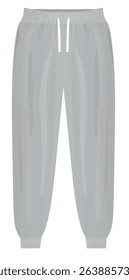 Grey  tracksuit bottom. vector illustration	