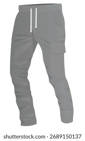 Grauer Trainingsanzug unten. Vektorgrafik	