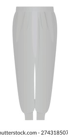 Grey tracksuit bottom. vector illustration