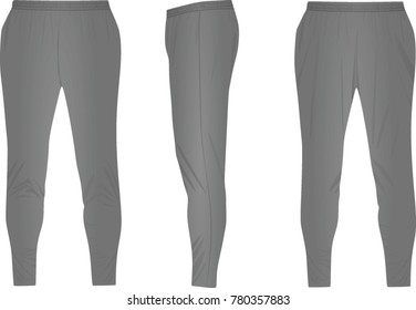 Grey tracksuit bottom. vector illustration