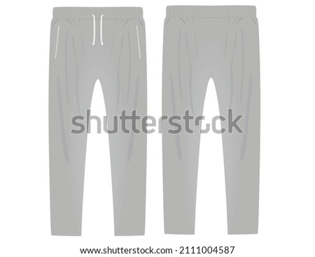 Grey tracksuit bottom. vector illustration