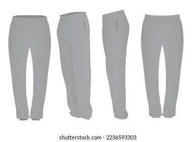 Grey  tracksuit bottoms vector illustration