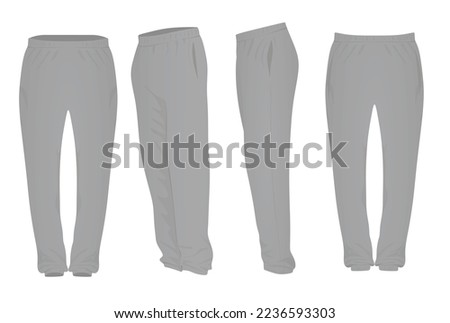 Grey  tracksuit bottoms vector illustration