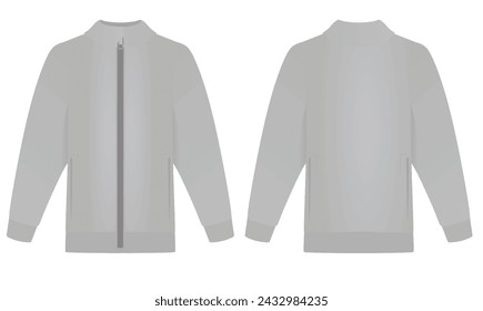 Top de chándal gris. ilustración vectorial