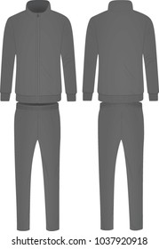 Grey tracksuit. vector illustration