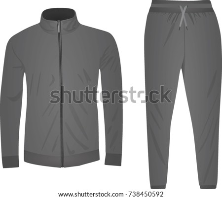 Grey tracksuit. vector illustration
