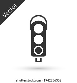 Grey Traffic light icon isolated on white background. Vector