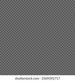 Grey transparency grid. A seamless grid pattern consisting of alternating transparent and light gray squares creates a visually balanced and crisp surface, suitable for design or digital art.