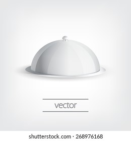 Grey tray, vector graphic design, stylish concept eps10