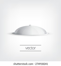 Grey tray, vector graphic design, stylish concept eps10