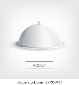 Grey tray, vector graphic design, stylish concept eps10