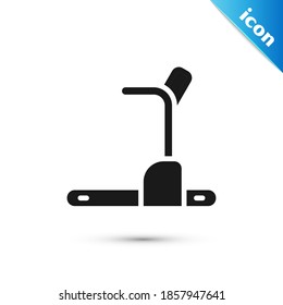 Icono de la máquina Gray Treadmill aislado en fondo blanco.  Vector