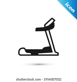 Icono de la máquina Gray Treadmill aislado en fondo blanco.  Vector