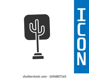 Icono de árbol gris aislado en fondo blanco. Símbolo de bosque. Ilustración vectorial