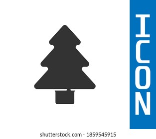 Icono de Árbol gris aislado en fondo blanco. Símbolo de bosque.  Vector