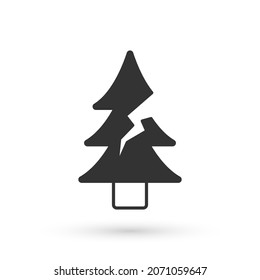 Graubaum-Symbol einzeln auf weißem Hintergrund. Waldsymbol.  Vektorgrafik