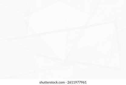 Grey triangles create a subtle geometric pattern on a clean white background.