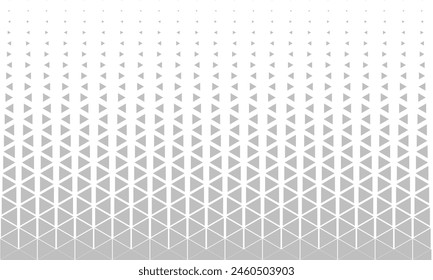 Grey triangles halftone seamless pattern. Vector Repeating Texture.