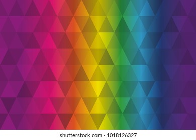 grey triangles on a rainbow colored background