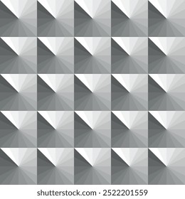 Grey triangular shade square diamonds seamless vector abstract pattern or texture.