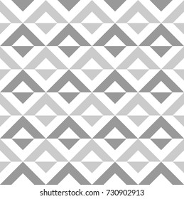 Grey tribal vector pattern background. Ethnic chevron background with light grey