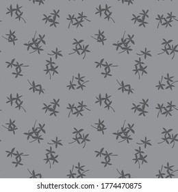 Grey Tropical Leaf botanical seamless pattern background suitable for fashion prints, graphics, backgrounds and crafts