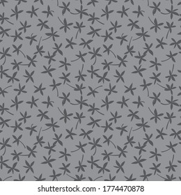 Grey Tropical Leaf botanical seamless pattern background suitable for fashion prints, graphics, backgrounds and crafts