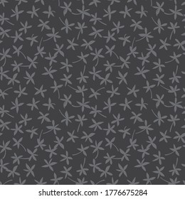 Grey Tropical Leaf botanical seamless pattern background suitable for fashion prints, graphics, backgrounds and crafts