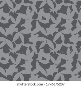Gris Tropical Leaf fondo de patrón sin soldadura botánico adecuado para impresiones de moda, gráficos, fondos y artesanías