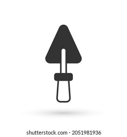 Grey Trowel icon isolated on white background.  Vector