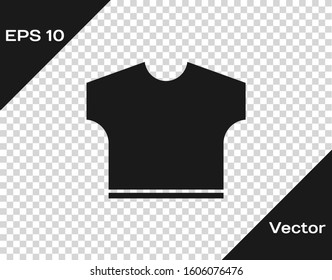 Grey T-shirt icon isolated on transparent background.  Vector Illustration