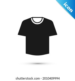 Grey T-shirt icon isolated on white background.  Vector