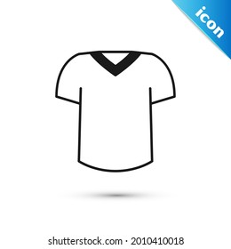 Grey T-shirt icon isolated on white background.  Vector
